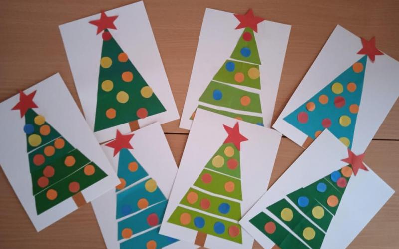 Аппликация: "Новогодняя ëлочка" 🎄